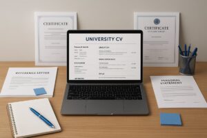 how to write a university CV